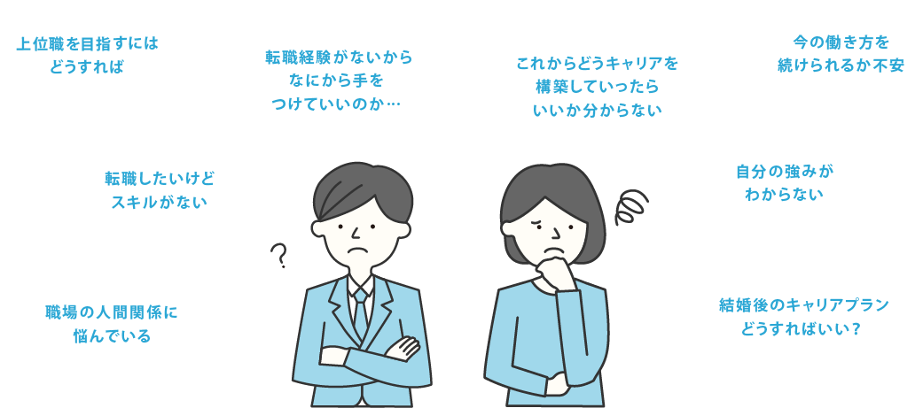 キャリアカウンセリング　お悩み