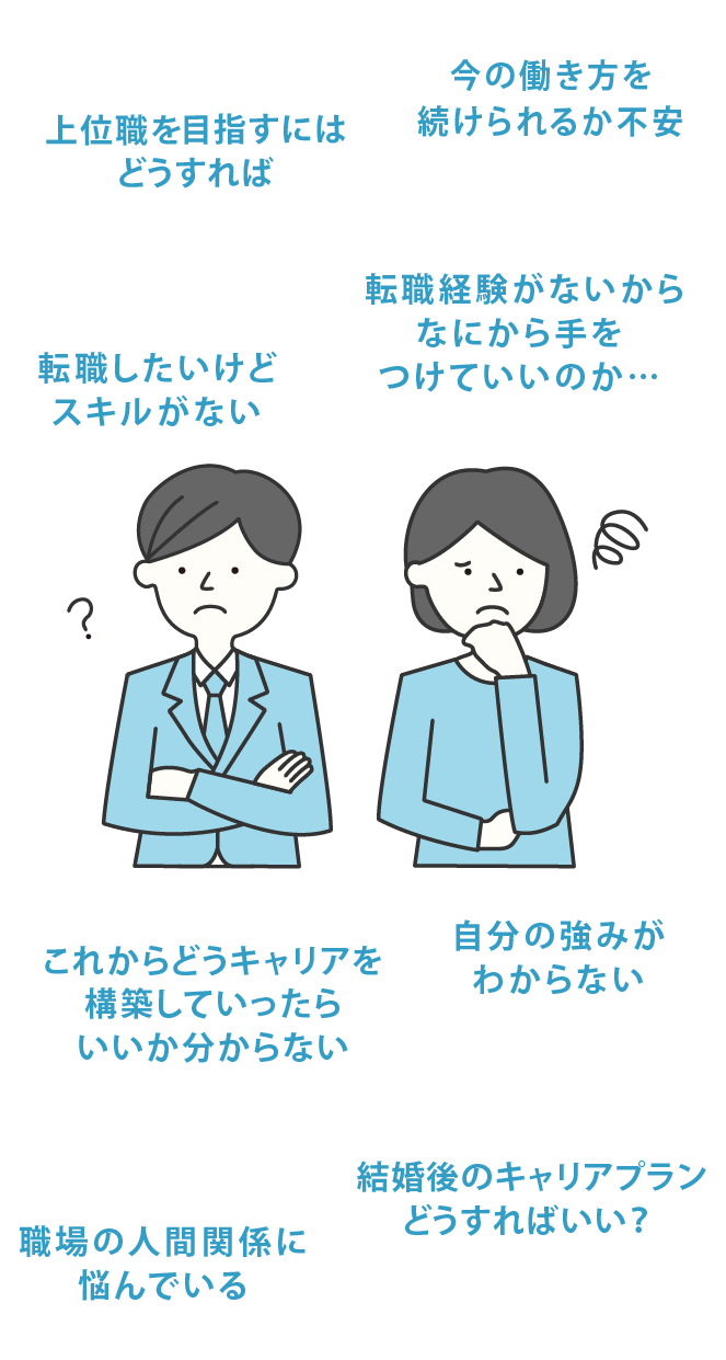 キャリアカウンセリング　お悩み